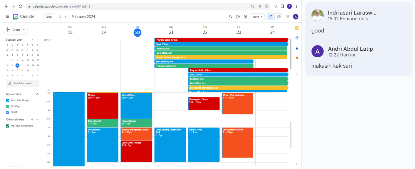 Calendar Management